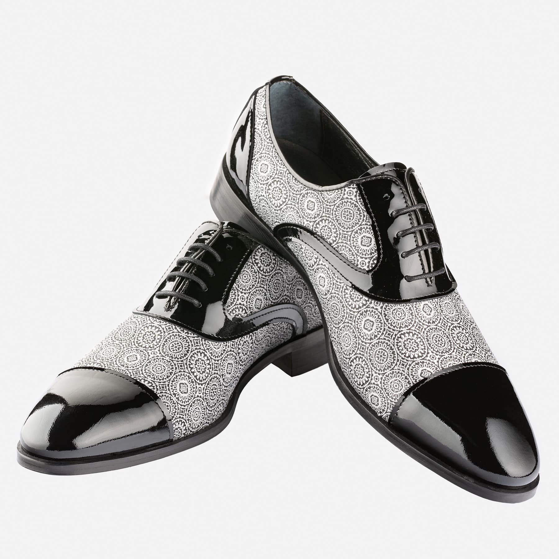 Zapatos Negros y Tela  Gentleman Moda Hombre